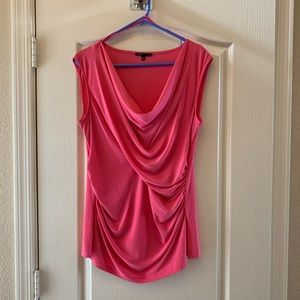 Chaus Sleeveless Pink Blouse Perfect Alone Or Under A Jacket. Sz L